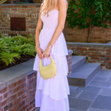 Strapless Tier Maxi Dress - White