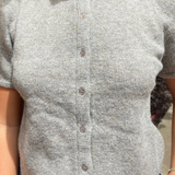 Nola Short Sleeve Button Down Cardigan - Brown