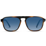 Emerson Retro Aviator Sunglasses - Whiskey Brown