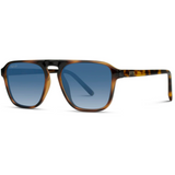 Emerson Retro Aviator Sunglasses - Whiskey Brown