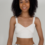 Tai Crochet Bralette Sweater - Pearl