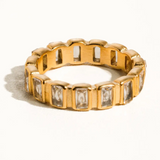 Sterling Gold Rhinestone Ring