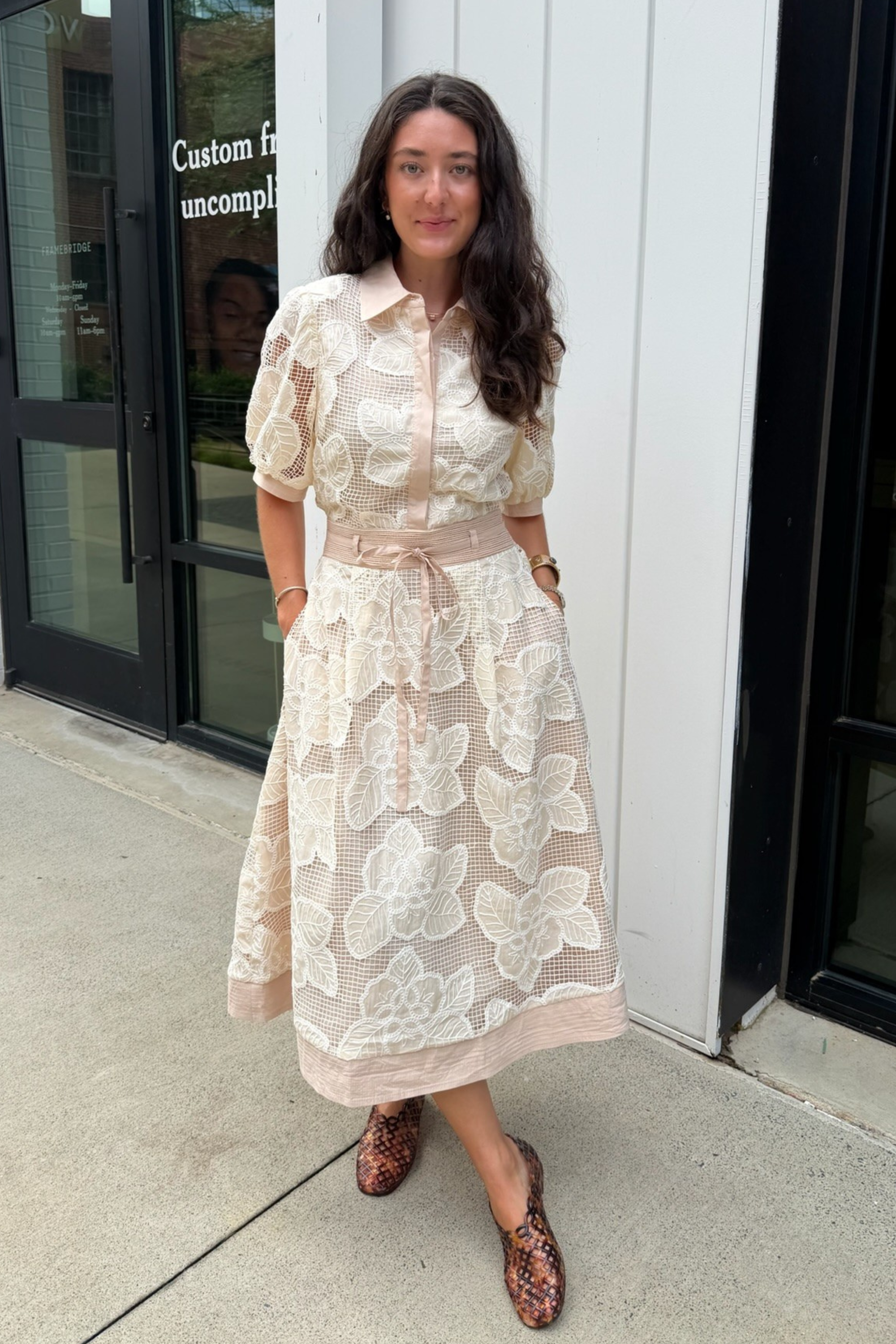 Katriana Crochet Midi Dress