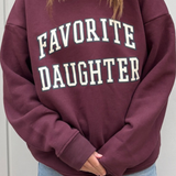 Favorite Daughter Logo Collegiate Sweatshirt - Burgundy