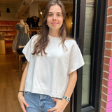 Ainsley Short Sleeve Knit Sweater - Ivory