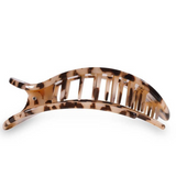 Large Flat Round Clip - Blonde Tortoise
