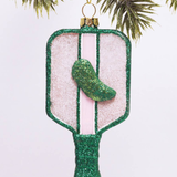 Boxed Glass Ornament - Pickleball