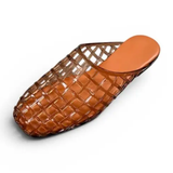 Whit Woven Jelly Mule - Brown