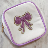 Mini Bow Cosmetic Case - Purple