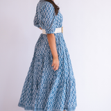 Taylor Collared Button Down Maxi Dress - Wavy Dark Teal