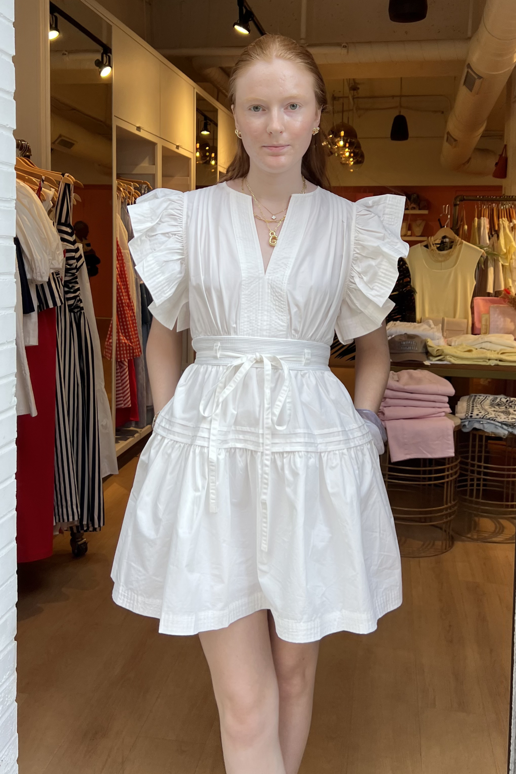 Marianna Flutter Sleeve Mini Dress