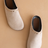 Robin Studded Suede Fall Mule - Sand