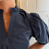 Greta Puff Sleeve Top - Ink
