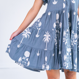 Lou Flutter Sleeve Mini Dress - Sago Palm Chambray