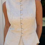 Taylor Button Vest - Beige