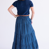 Indigo V-Neck Sweater Top - Navy