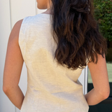 Taylor Button Vest - Beige
