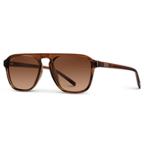 Emerson Polarized Retro Aviator - Terracotta Brown / Copper Brown Gradient Lens