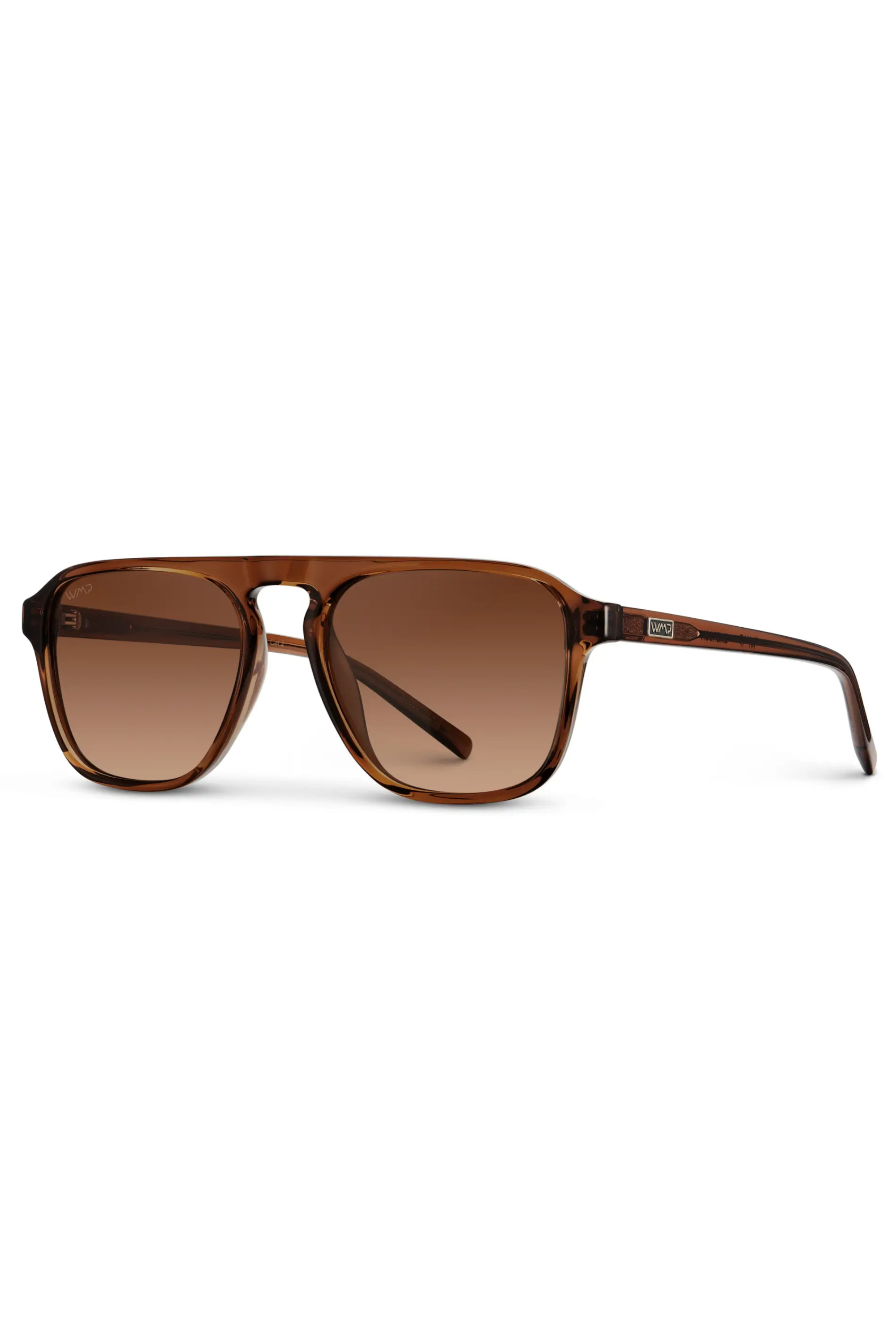 Emerson Polarized Retro Aviator - Terracotta Brown / Copper Brown Gradient Lens