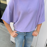 Mia Crewneck Batwing Sweater - Lilac