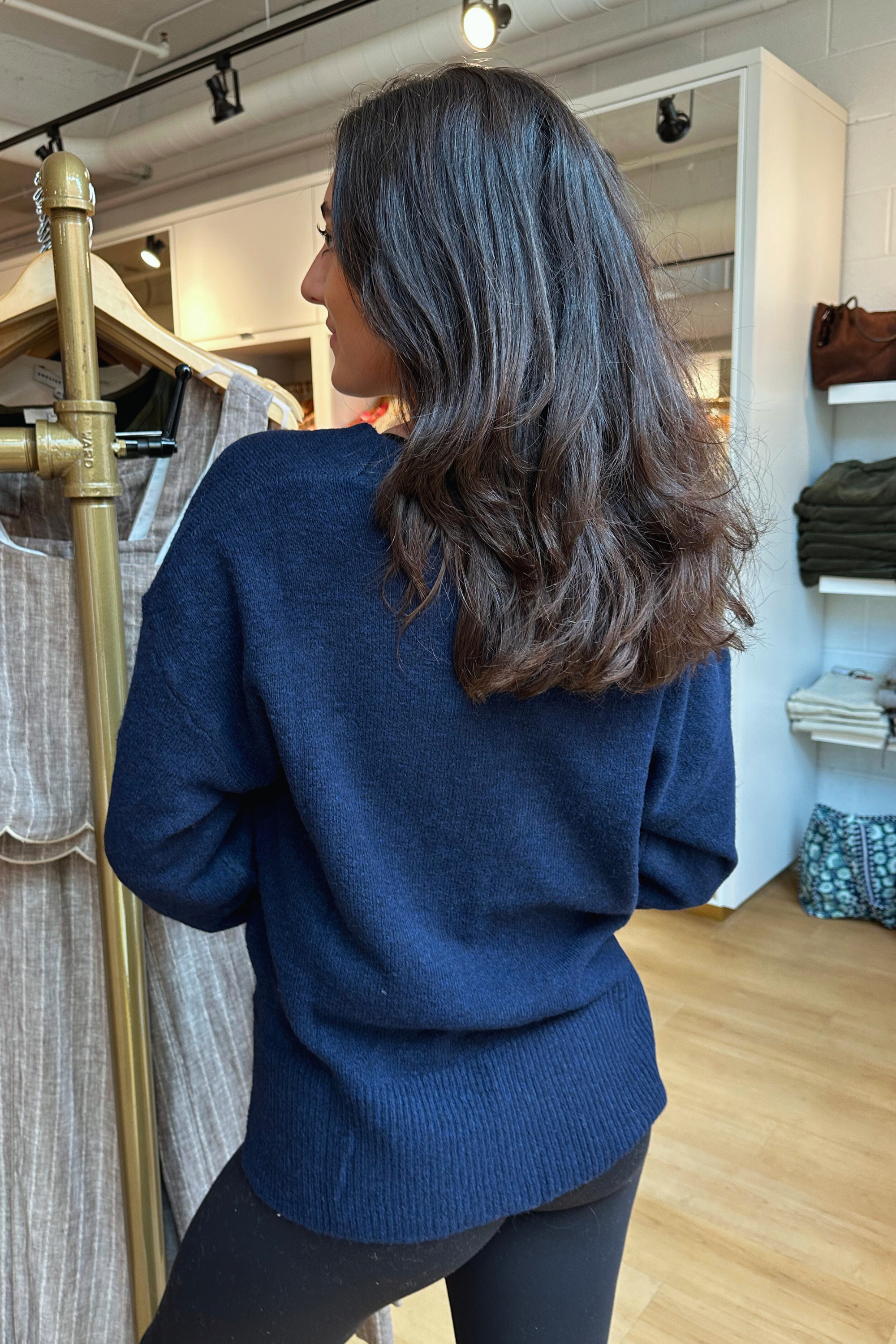 Shelby Sweater - Dusty Navy