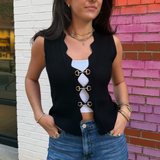Jackson Cutout Top - Caviar