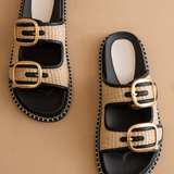 Daytona 2-Tone Sandal - Black