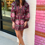 Sarajevo Printed Mini Dress - Whimsical Bloom