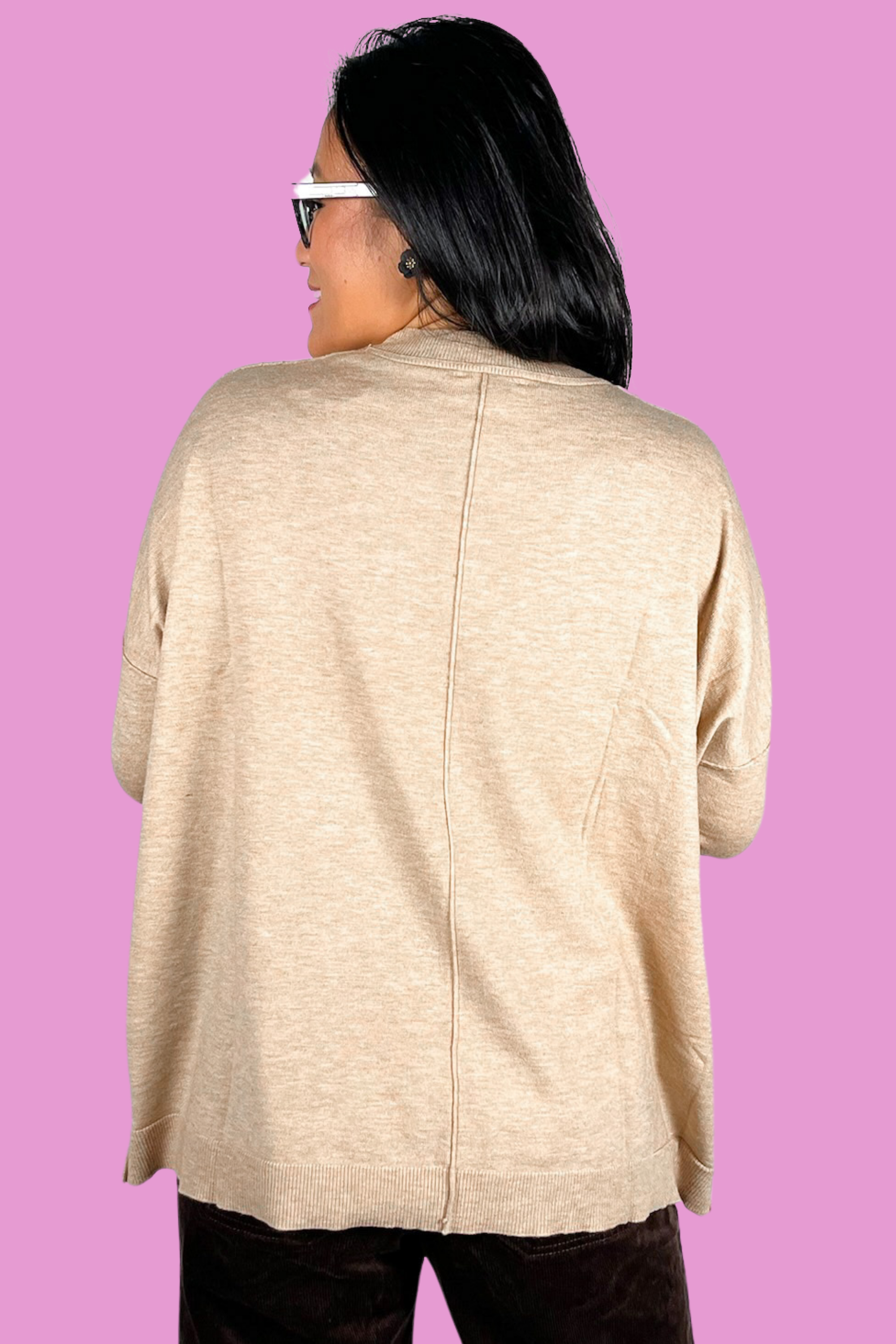 Marie Round Neck Sweater - Oatmeal