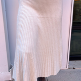 Gracie Pleated Knit Skirt - Ivory