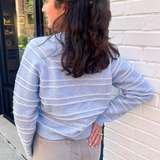 Posey Striped Cardigan - Blue