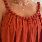 Serena Flowy Maxi Dress - Rust