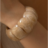 Acrylic Stretch Bracelet - Brown