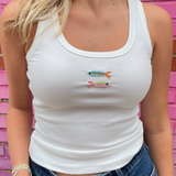 Beaded Fishy Tank - Off White