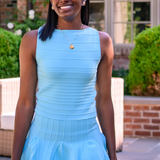 Callie Fit and Flare Dress - Aqua