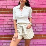 Janine Shorts - Ecru