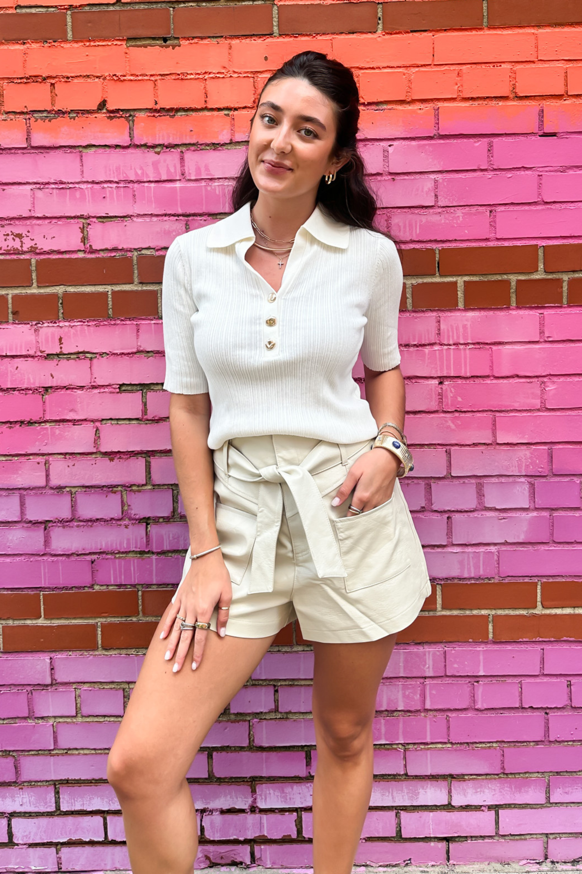 Janine Shorts - Ecru