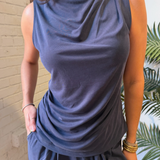 Denis Sleeveless Top - Bleu Marine