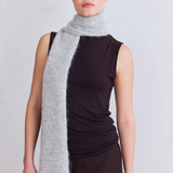 Alpaca Skinny Scarf - Blizzard Grey
