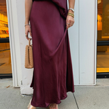 Jennie Viscose Maxi Skirt - Wine
