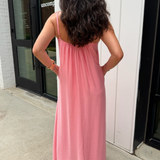 Emmie Pleated Maxi Dress - Blush