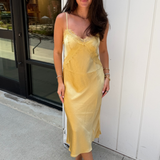 Maddi Lace Midi Dress - Daffodil