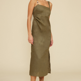Fallon Bead Maxi Dress - Olive