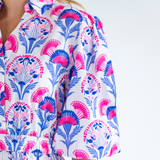 Rita Collared Mini Dress -Pink/Purple Floral