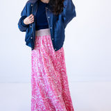 Lucy Smocked Maxi Skirt - Oasis Coral