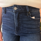 Rosie Dark Cuffed Stretch Jean - Dark