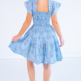 Abby Sweetheart Mini Dress - Shells Carolina Bright Blue