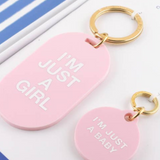 Keychain & Pet Tag Gift Set - Just a Girl/Baby