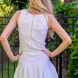 Callie Fit and Flare Dress - Off White