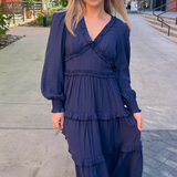 Lulu Long Sleeve Maxi Dress - Deep Navy